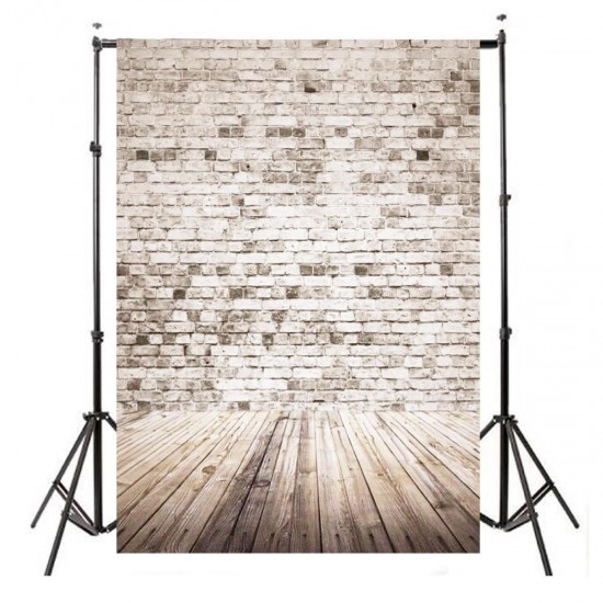 5x7FT Retro White Grey Brick Wall Wood Photography Background Valentine Backdrop Decorations 5x7FT Retro White Grey Brick Wall Wood Photography Background Valentine Backdrop Decorations