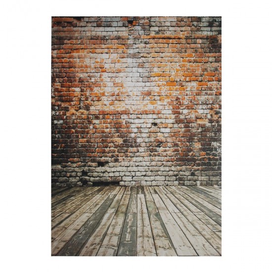 5x7FT Vinyl Retro Brick Wall Floor Background Paper Studio Photography Photo Backdrop Props 5x7FT Vinyl Retro Brick Wall Floor Background Paper Studio Photography Photo Backdrop Props