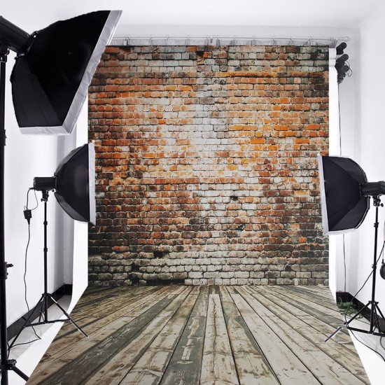 5x7FT Vinyl Retro Brick Wall Floor Background Paper Studio Photography Photo Backdrop Props 5x7FT Vinyl Retro Brick Wall Floor Background Paper Studio Photography Photo Backdrop Props