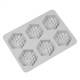 6 Cavity Silicone Cookie Handmade Soap Mould Honey Bee Design Ice Cube Mold