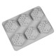 6 Cavity Silicone Cookie Handmade Soap Mould Honey Bee Design Ice Cube Mold