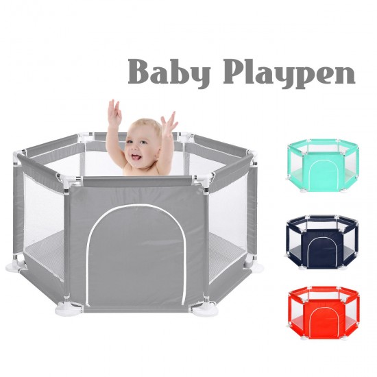 6 Sided Baby Playpen Playing house Interactive Kids Toddler Room With Safety Gate Decorations
