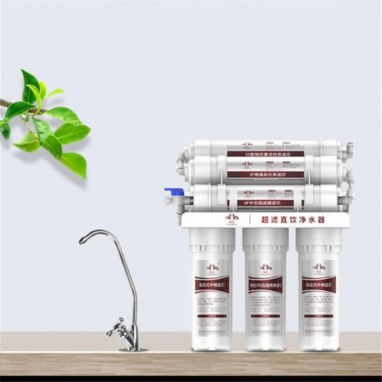 6 Stage Water Filter System With Faucet Valve Home Kitchen Purifier ABS 6 Stage Water Filter System With Faucet Valve Home Kitchen Purifier ABS