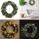 60CM LED Light Christmas Garland Xmas Nuts Home Shop Door Wall Wreath Decorations