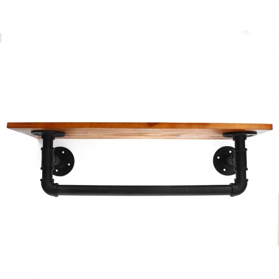 60cm Artiss Rustic DIY Pipe Shelf Industrial Vintage Wall Shelves Brackets Bookshelf 60cm Artiss Rustic DIY Pipe Shelf Industrial Vintage Wall Shelves Brackets Bookshelf