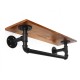60cm Artiss Rustic DIY Pipe Shelf Industrial Vintage Wall Shelves Brackets Bookshelf 60cm Artiss Rustic DIY Pipe Shelf Industrial Vintage Wall Shelves Brackets Bookshelf