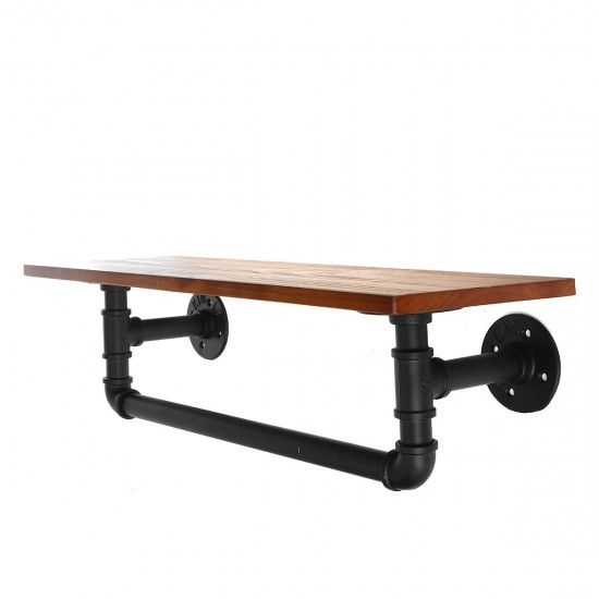 60cm Artiss Rustic DIY Pipe Shelf Industrial Vintage Wall Shelves Brackets Bookshelf 60cm Artiss Rustic DIY Pipe Shelf Industrial Vintage Wall Shelves Brackets Bookshelf