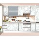 60x200cm Marble Effect Wallpaper Granite Vinyl White Grey Home Kitchen Decoration 60x200cm Marble Effect Wallpaper Granite Vinyl White Grey Home Kitchen Decoration