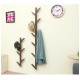 6/10 Hooks Coat Rack Wall Solid Wood Wall Hanging Living Room Bedroom Decorative Cloth Hanger Rack All Hat Rack Bamboo Furniture