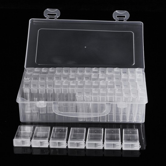 64 Grid Diamond Embroidery Painting Nail Art Accessory Display Box Storage Box 64 Grid Diamond Embroidery Painting Nail Art Accessory Display Box Storage Box