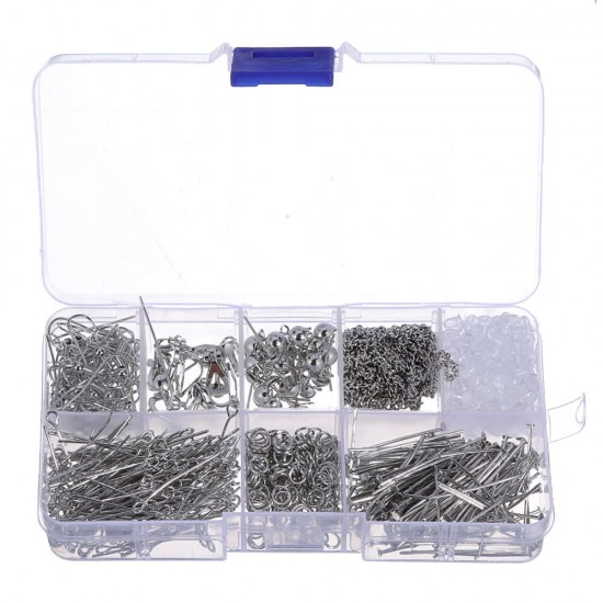 660Pcs/Set Eye Pins Lobster Clasps Jewelry Wire Earring Hooks Jewelry Finding Kit for DIY Necklace Jewelry Bracelet Making 660Pcs/Set Eye Pins Lobster Clasps Jewelry Wire Earring Hooks Jewelry Finding Kit for DIY Necklace Jewelry Bracelet Making