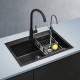 680x450mm Nano Stainless Steel Kitchen Black Sink Above Counter Stainless Steel Seamless Welding Collapsible 680x450mm Nano Stainless Steel Kitchen Black Sink Above Counter Stainless Steel Seamless Welding Collapsible
