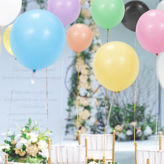 6Pcs 24inch Latex Balloon Circular Birthday Wedding Birthday Baby Shower Party Decoration