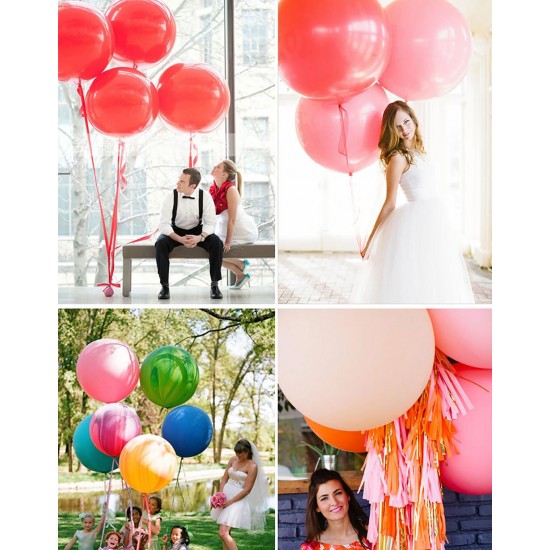 6Pcs Latex Balloon Circular Birthday Wedding Birthday Baby Shower Party Decorations