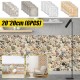 6Pcs Marble Tile Brick Wall Sticker DIY Self-adhesive Waterproof Home Decoration