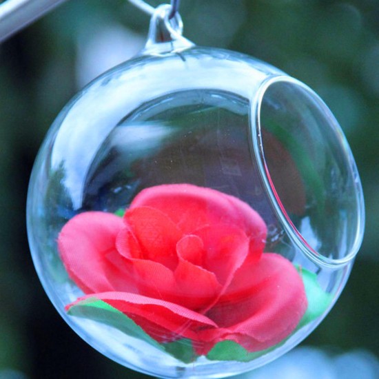6Pcs Round Glass Hanging Candle Tea Light Globe Holder Candlestick Party Home Wedding Decor 10cm 6Pcs Round Glass Hanging Candle Tea Light Globe Holder Candlestick Party Home Wedding Decor 10cm