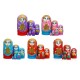 6Pcs/Set Russian Nesting Dolls Hand Painted Matryoshka Babushka Kids Toy Gift Decorations