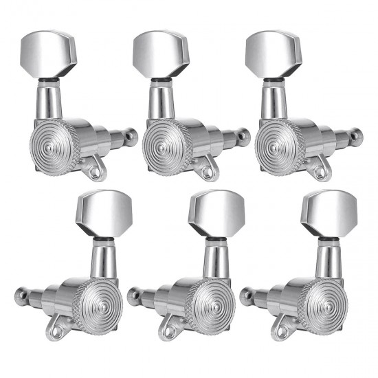 6Pcs/Set Tuning Pegs Keys Locking Tuner Heads 6R 6L for Electric Wooden Guitar Parts