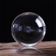 6cm Engraved Solar System Ball 3D Miniature Planets Model Crystal Ball Decorations + Stand
