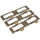 6pcs Antique Brass Drawer Label Pull Cabinet Frame Handle File Name Card Holder