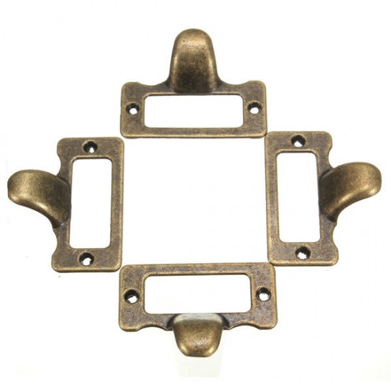 6pcs Antique Brass Drawer Label Pull Cabinet Frame Handle File Name Card Holder 6pcs Antique Brass Drawer Label Pull Cabinet Frame Handle File Name Card Holder