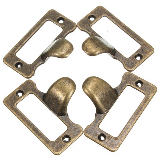 6pcs Antique Brass Drawer Label Pull Cabinet Frame Handle File Name Card Holder 6pcs Antique Brass Drawer Label Pull Cabinet Frame Handle File Name Card Holder