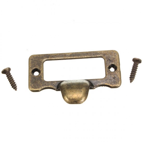 6pcs Antique Brass Drawer Label Pull Cabinet Frame Handle File Name Card Holder 6pcs Antique Brass Drawer Label Pull Cabinet Frame Handle File Name Card Holder