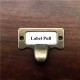 6pcs Antique Brass Drawer Label Pull Cabinet Frame Handle File Name Card Holder