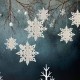 6pcs Christmas Party Hanging Decoration Baubles Xmas Snowflakes Home Bar Decor 6pcs Christmas Party Hanging Decoration Baubles Xmas Snowflakes Home Bar Decor
