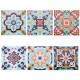 6pcs Waterproof Tile Style Tile Stickers European And American Tile Stickers