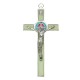 7'' Antique Green Catholic Religious Wall Cross Jesus Crucifix Decorations Noctilucent