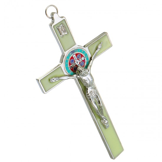 7'' Antique Green Catholic Religious Wall Cross Jesus Crucifix Decorations Noctilucent 7'' Antique Green Catholic Religious Wall Cross Jesus Crucifix Decorations Noctilucent