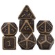 7 Pcs/Set Alloy Metal Dice Set Playing Game Poker Card Dungeons Dragons Party Board Game Toy