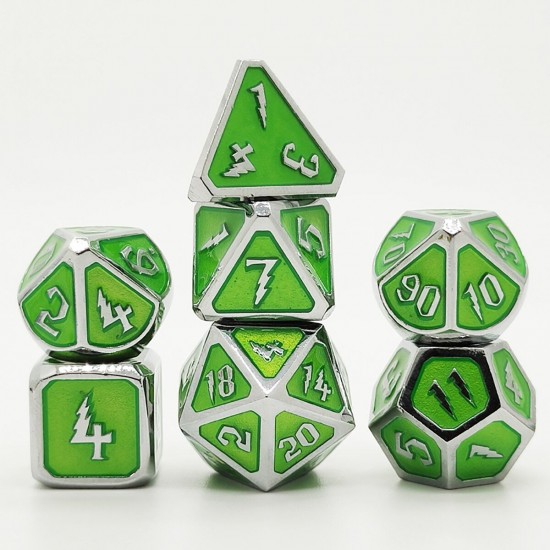 7 Pcs/Set Metal Dice Set Role Playing Dragons Table Game With Cloth Bag Bar Party Game Dice 7 Pcs/Set Metal Dice Set Role Playing Dragons Table Game With Cloth Bag Bar Party Game Dice