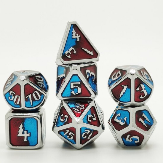 7 Pcs/Set Metal Dice Set Role Playing Dragons Table Game With Cloth Bag Bar Party Game Dice 7 Pcs/Set Metal Dice Set Role Playing Dragons Table Game With Cloth Bag Bar Party Game Dice