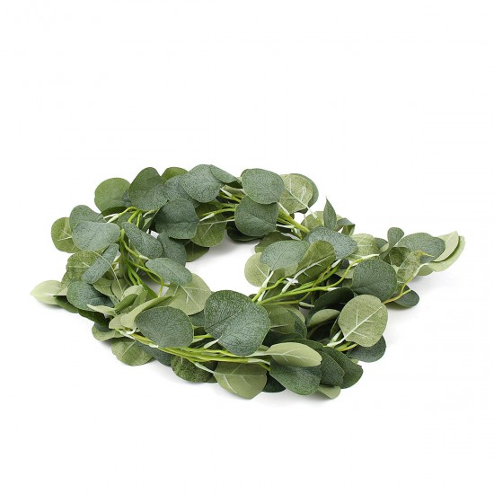 70'' Artificial Eucalyptus Garland Faux Silk Vines Leave Leaf Green Wedding Decor Supplies