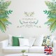 70x50cm Green Leaves PVC Wall Sticker Mural Room Background Decor DIY Art Decal