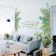 70x50cm Green Leaves PVC Wall Sticker Mural Room Background Decor DIY Art Decal