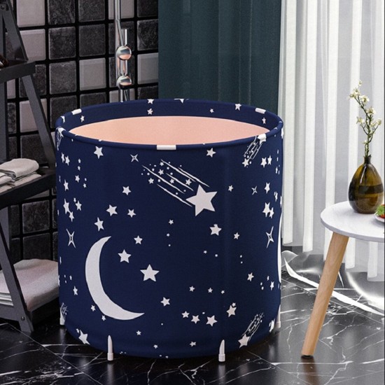 70x70cm Starry Sky Bathtub Water Tub Folding Indoor Outdoor Portable Spa Bath Bucket