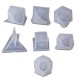 7/19Pcs/Set Dice Fillet Square Triangle Dice Mold Dice Digital Game Silicone Mould