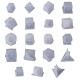 7/19Pcs/Set Dice Fillet Square Triangle Dice Mold Dice Digital Game Silicone Mould