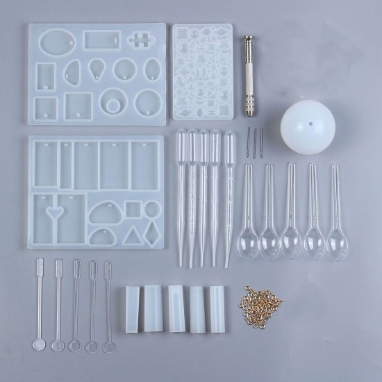 77PCS DIY Bracelet Pendant Epoxy Mold Set Jewelry Pendant Mould Craft 77PCS DIY Bracelet Pendant Epoxy Mold Set Jewelry Pendant Mould Craft