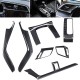 7Pcs Carbon Fiber Dashboard Look Gear Side Cover Trim for 2016-2017 10th Honda Civic
