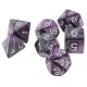 7Pcs Purple Acrylic Polyhedral Dice For Dungeons Dragons RPG RPG With Bag