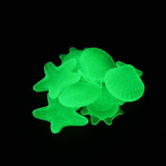 80Pcs Luminous Artificial Stone Aquarium Fish Tank Decorations Accessories Marine Animals Ornament