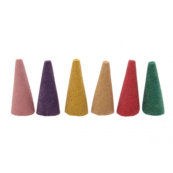 80Pcs/Box Natural Incense Cones Mix Fragrance Relax Burner Aromatherapy Tower Incense
