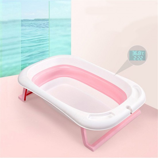 82cm/32.3in Portable Foldable Baby Infant Bathtub Shower Bath Tub / Thermometer