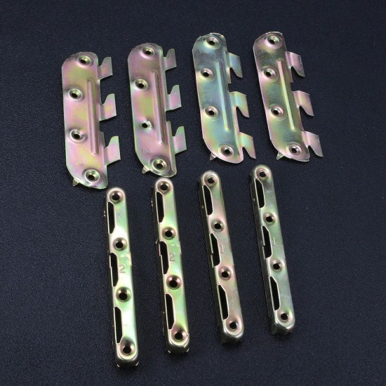 8Pcs/Set Bed Fittings Connectors Brackets Joiners Replacement 127mm