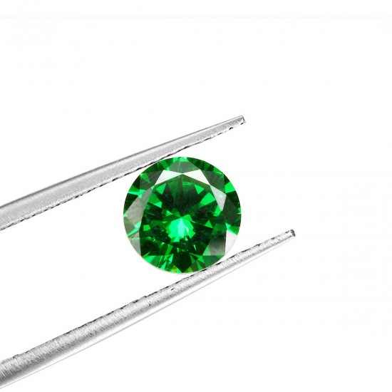 8mm 3.15ct Natural Mined Green Emerald Round Cut VVS Loose Gemstone Jewelry Decorations 8mm 3.15ct Natural Mined Green Emerald Round Cut VVS Loose Gemstone Jewelry Decorations