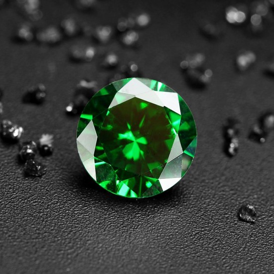 8mm 3.15ct Natural Mined Green Emerald Round Cut VVS Loose Gemstone Jewelry Decorations 8mm 3.15ct Natural Mined Green Emerald Round Cut VVS Loose Gemstone Jewelry Decorations